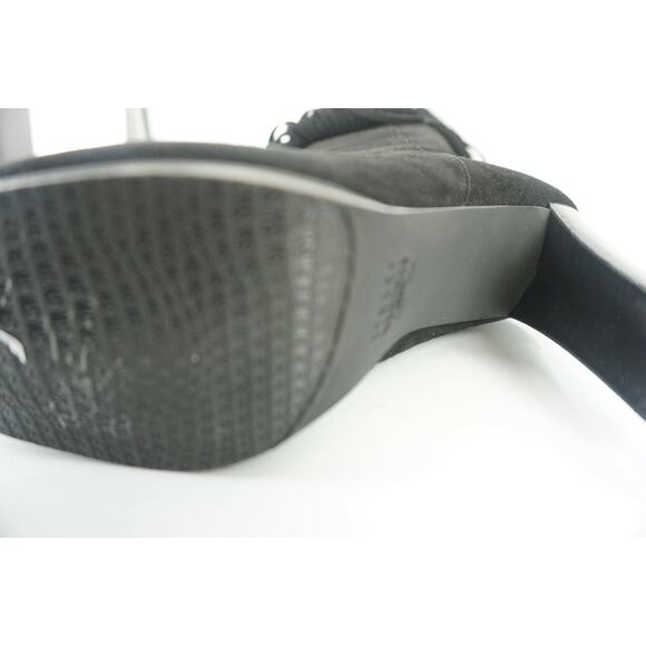 Stuart Weitzman Black Suede Fringie Knee High Boots SZ 7 N Narrow - Picture 8 of 10